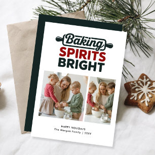 Carte de Noël photo avec esprit de pâtisserie mini