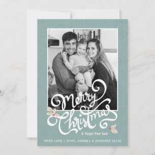 Carte de Noël photo avec filtre noir et blanc Clas