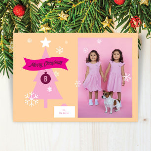 Carte de Noël photo avec icônes de Noël personnali