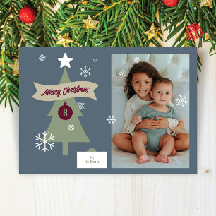 Carte de Noël photo avec icônes de Noël personnali