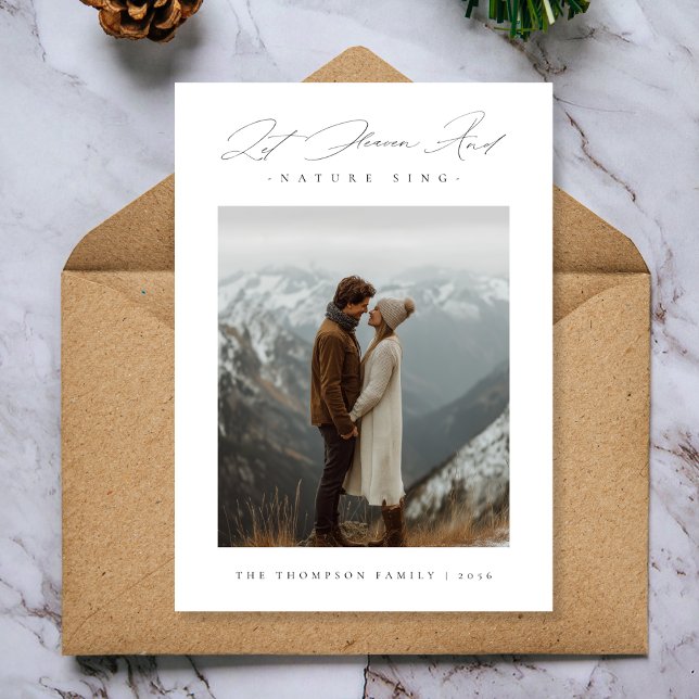 Carte de Noël photo avec l'Écriture religieuse Que (Créateur téléchargé)
