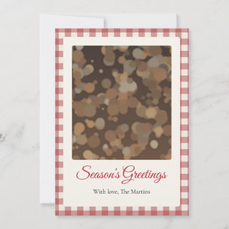 Carte de Noël photo avec salutations de saison en