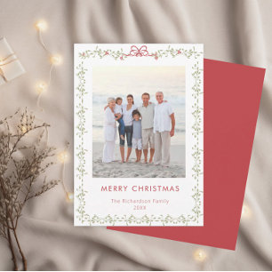 Carte de Noël photo avec une bordure élégante de g