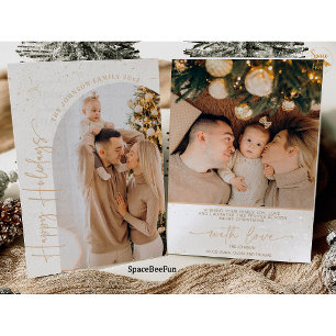 Carte de Noël photo Carte de Noël en famille Fêtes