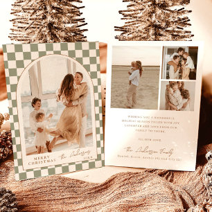 Carte de Noël Photo, Carte de vacances Sage Green 