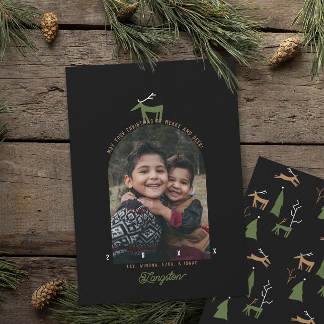 Carte de Noël photo Cerf & Arche (Créateur téléchargé)