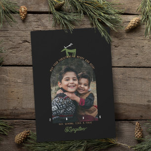 Carte de Noël photo Cerf & Arche
