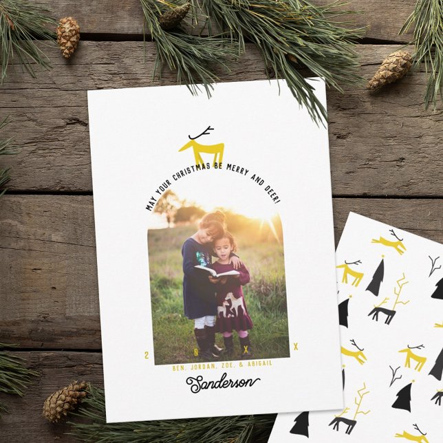 Carte de Noël photo Cerf & Arche (Créateur téléchargé)