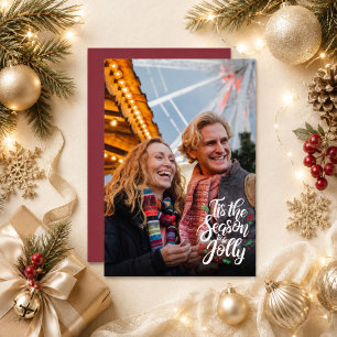 Carte de Noël photo «C'est la saison d'être joyeux