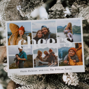 Carte de Noël photo Cheers