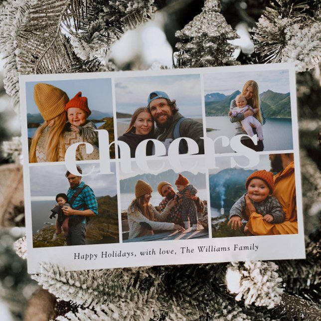 Carte de Noël photo Cheers (Créateur téléchargé)