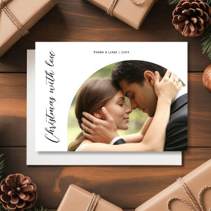 Carte de Noël photo couple avec amour