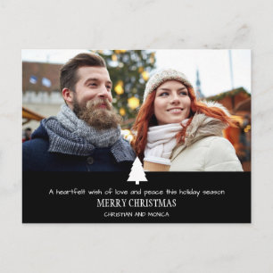 Carte de Noël photo Couple Pine Tree