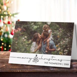 Carte de Noël photo de famille sur mesure de style