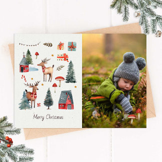Carte de Noël photo de forêt