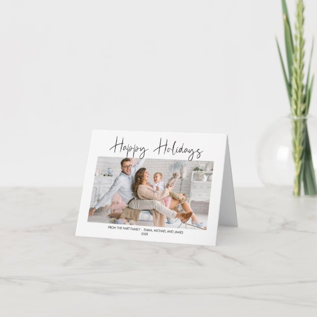 Carte de Noël photo de Joyeux Jours Modernes (Devant)