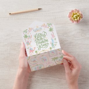 Carte de Noël photo de la Nativité au pastel