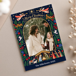 Carte de Noël photo de la Nativité religieuse 1
