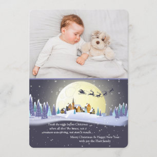 Carte de Noël photo de la veille de Noël