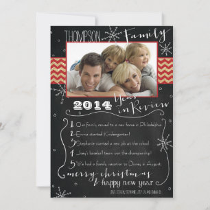 Carte de Noël photo de l'année familiale