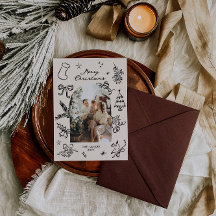 Carte de Noël photo de l'arc à main