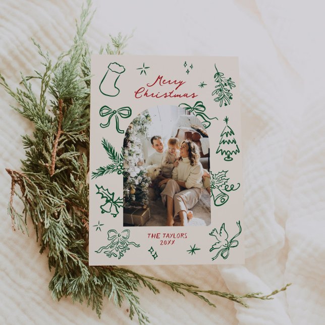 Carte de Noël photo de l'arc à main (Créateur téléchargé)