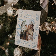 Carte de Noël photo de l'arc à main