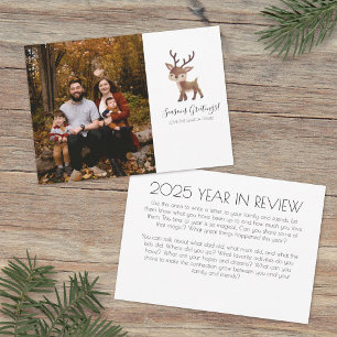 Carte de Noël photo de renne