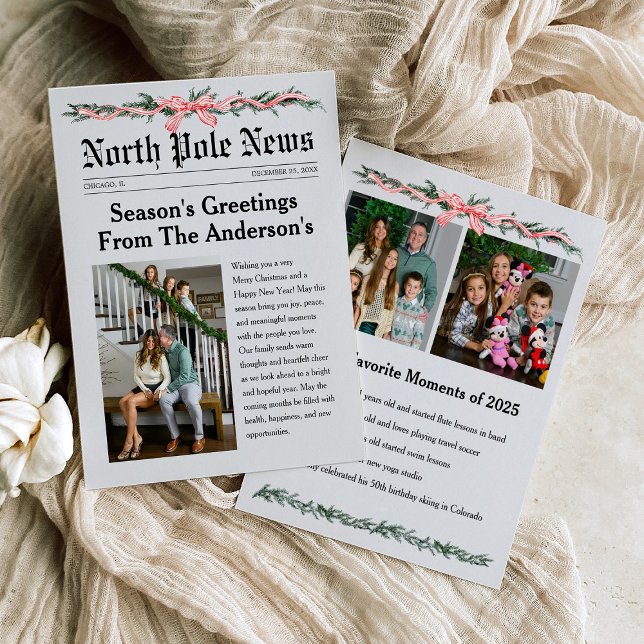 Carte de Noël photo du journal du Pôle Nord (Créateur téléchargé)
