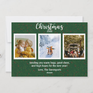 Carte de Noël photo du plus joyeux endroit vert