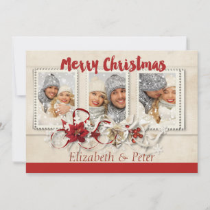 Carte de Noël photo élégante du pays