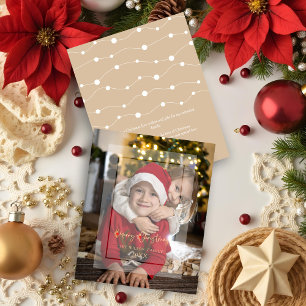 Carte de Noël photo élégante et économique avec ef