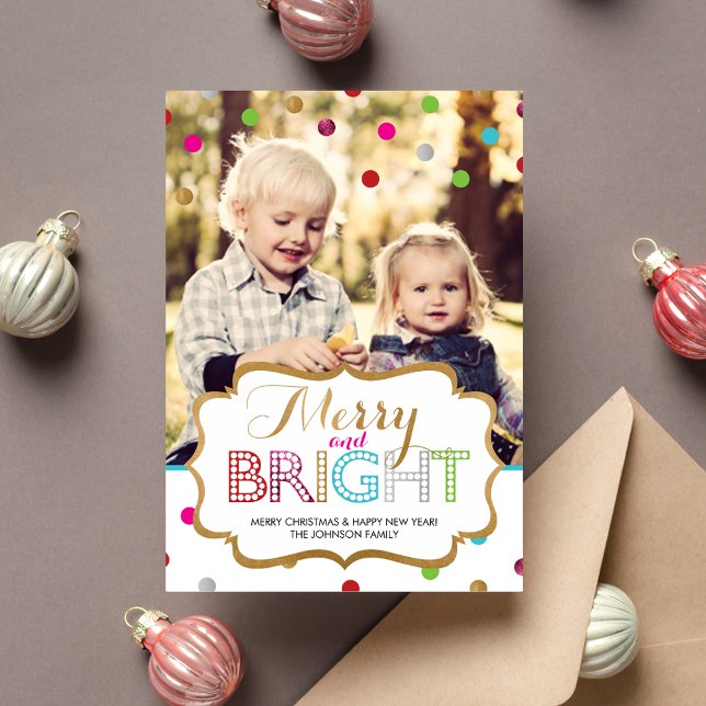 Carte de Noël photo festive et lumineuse (Créateur téléchargé)