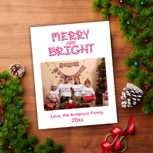 Carte de Noël photo festive Joyeuse et Lumineuse