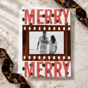 Carte de Noël photo festive maximaliste