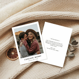 Carte de Noël photo Forever Merry Married