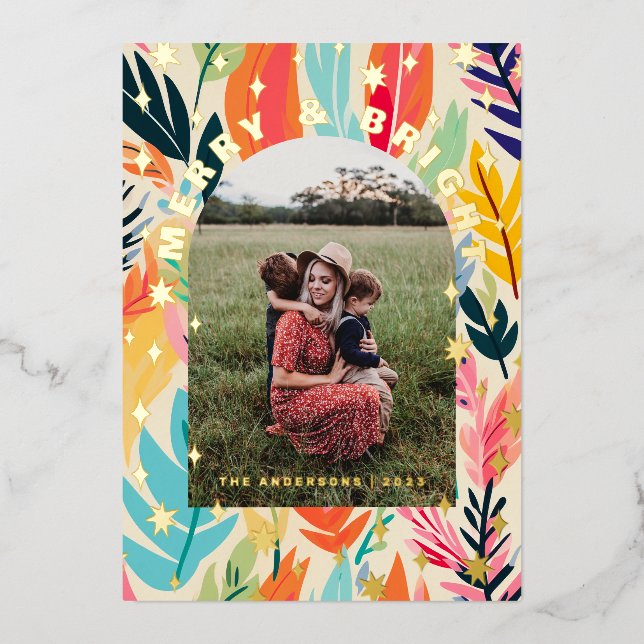 Carte de Noël photo frontière très joli (Recto)