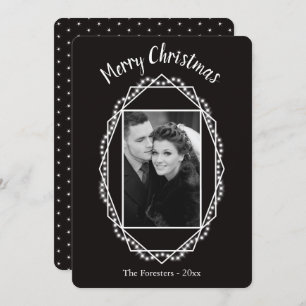 Carte de Noël photo Géométrique Fête