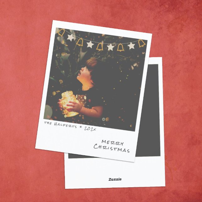 Carte de Noël photo instantanée nostalgique (Créateur téléchargé)