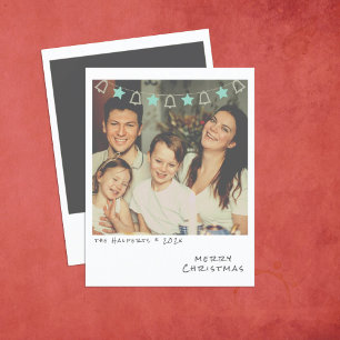 Carte de Noël photo instantanée nostalgique