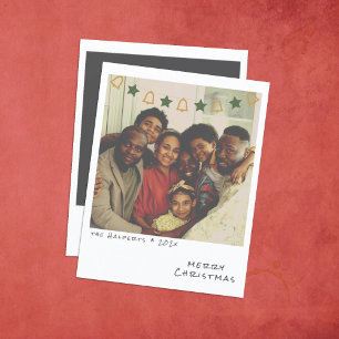 Carte de Noël photo instantanée nostalgique