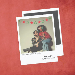 Carte de Noël photo instantanée nostalgique
