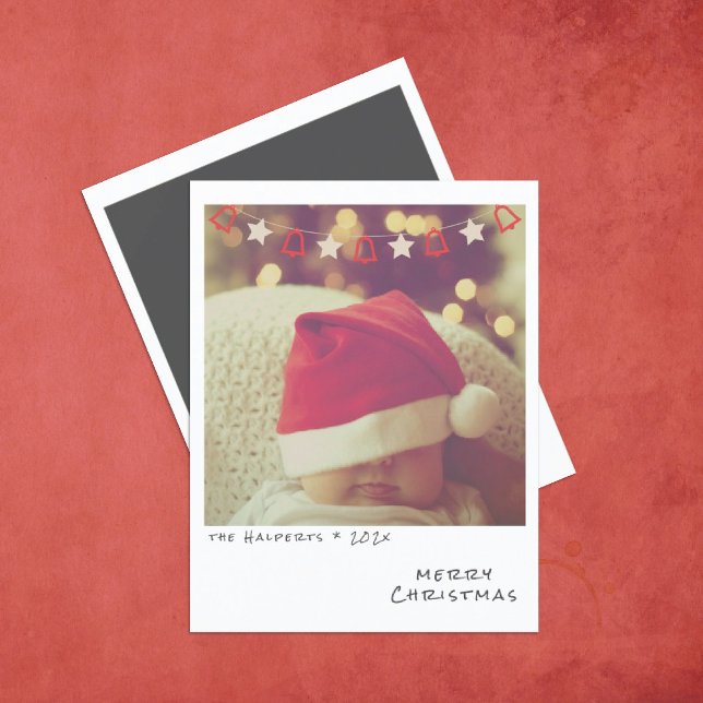 Carte de Noël photo instantanée nostalgique (Créateur téléchargé)