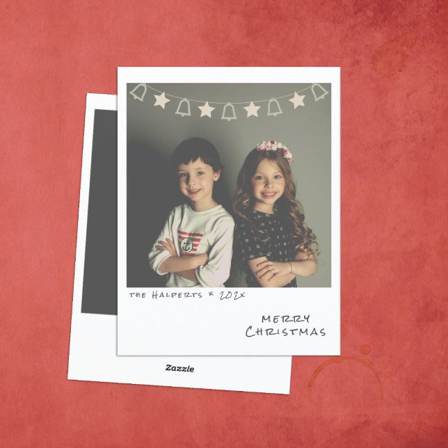 Carte de Noël photo instantanée nostalgique (Créateur téléchargé)