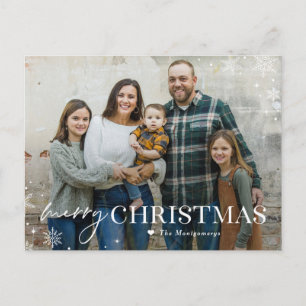Carte de Noël Photo Lovely Frost Merry Christmas