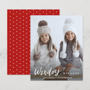 Carte de Noël photo Merveilles de son amour à peti