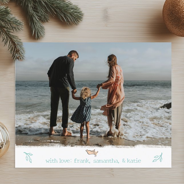 Carte de Noël Photo Minimaliste Budget (Simple Minimalist Photo Christmas Card)