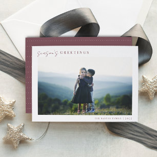 Carte de Noël photo minimaliste moderne