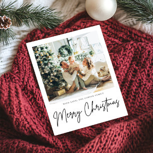 Carte de Noël photo moderne simple