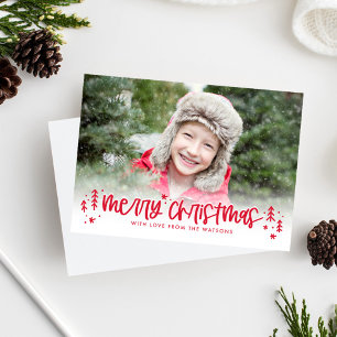 Carte de Noël photo moderne Winter Doodles